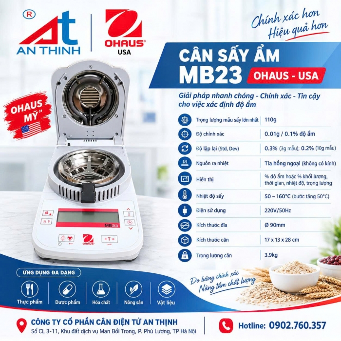 Cân sấy ẩm MB23 Ohaus - USA